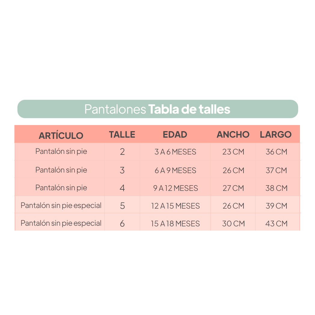 Pack x6 Pantalón sin pie liso