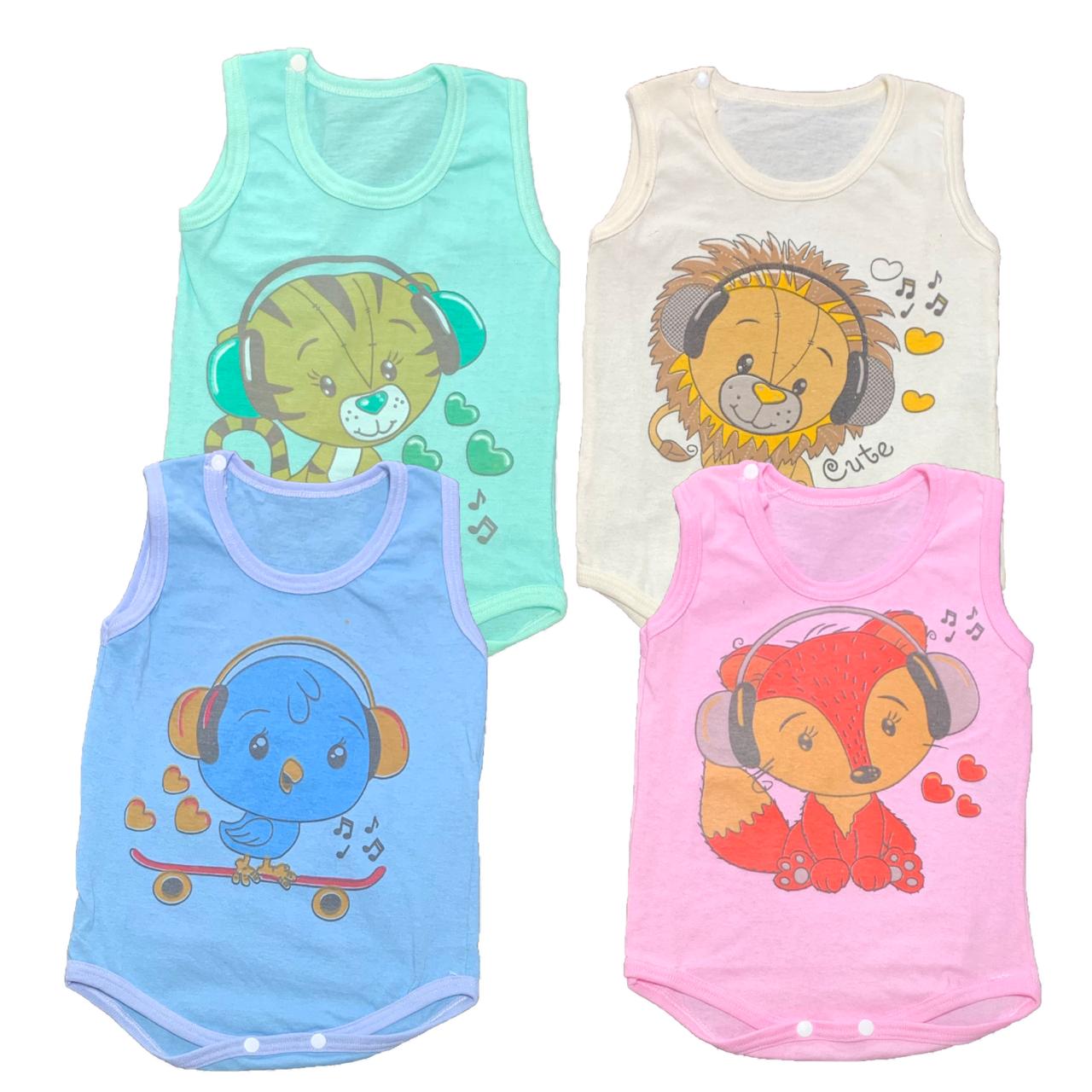 Pack X5 Body Musculosa Con Estampa