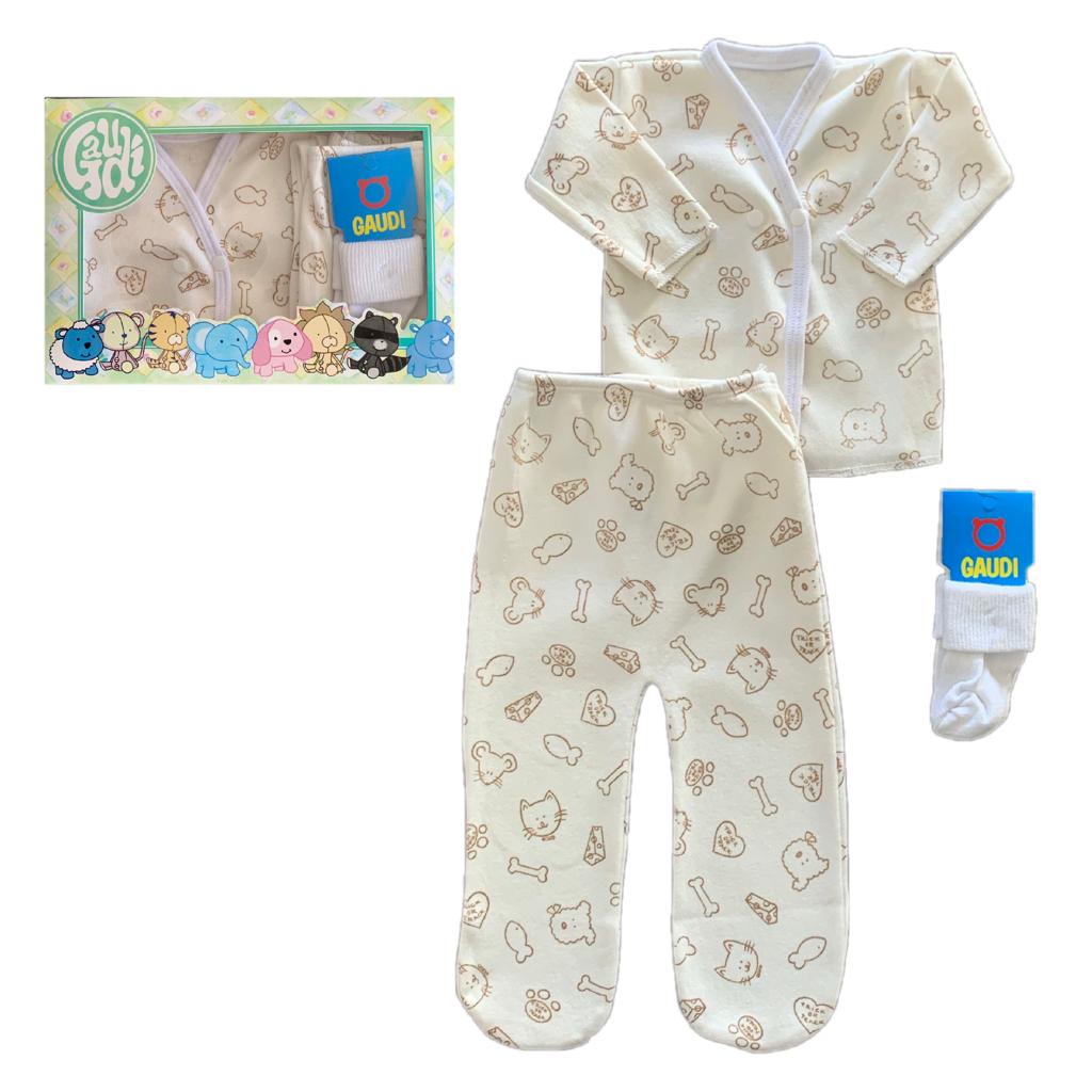 Pack X5 Caja X3 Estampado Con Media Lisa