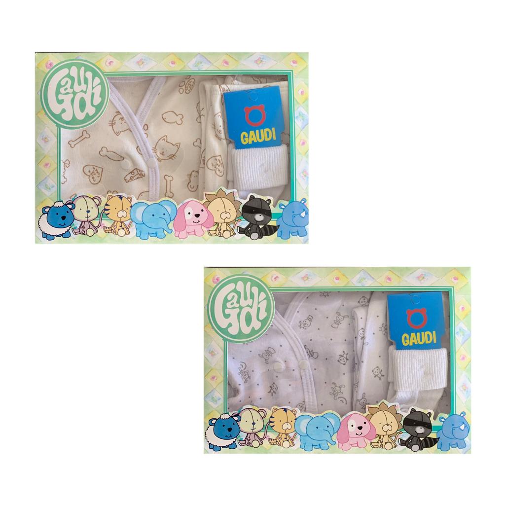 Pack X5 Caja X3 Estampado Con Media Lisa