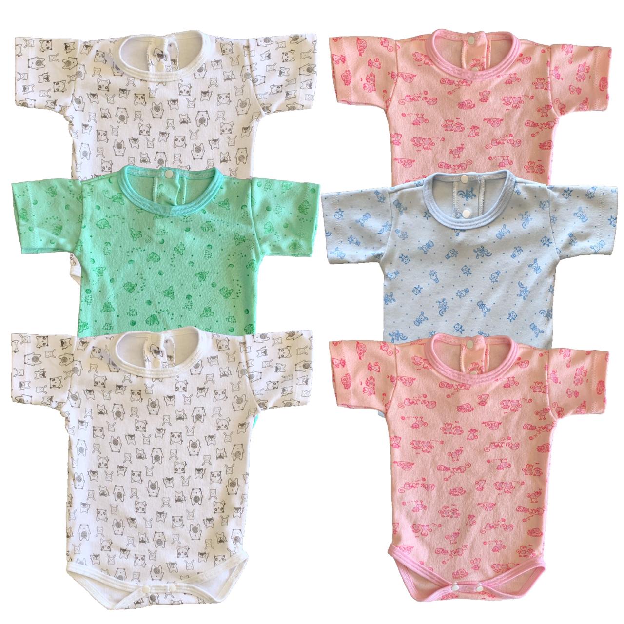 Pack X5 Body Manga Corta Estampado