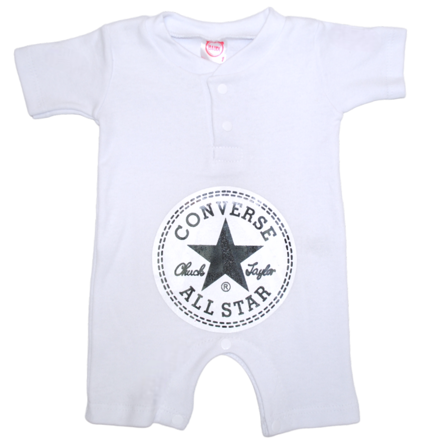 Pack X5 Enterito Manga Corta Con Estampa Converse