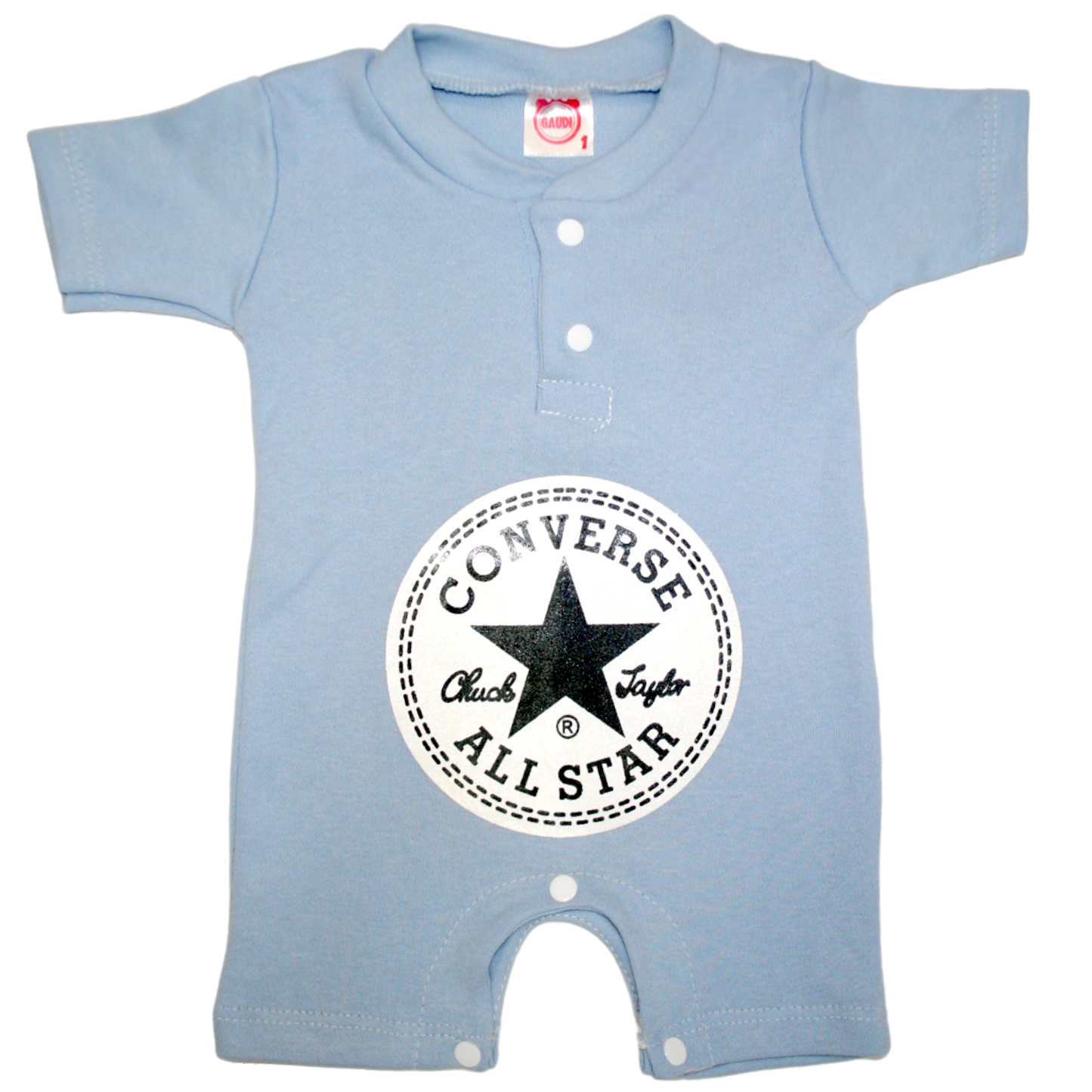 Pack X5 Enterito Manga Corta Con Estampa Converse