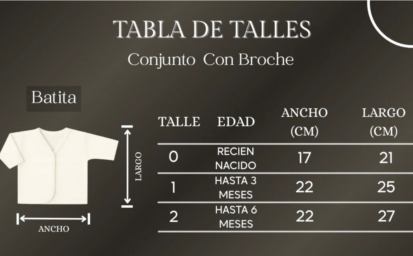 Pack x6 Conjunto con broche X2 Estampado