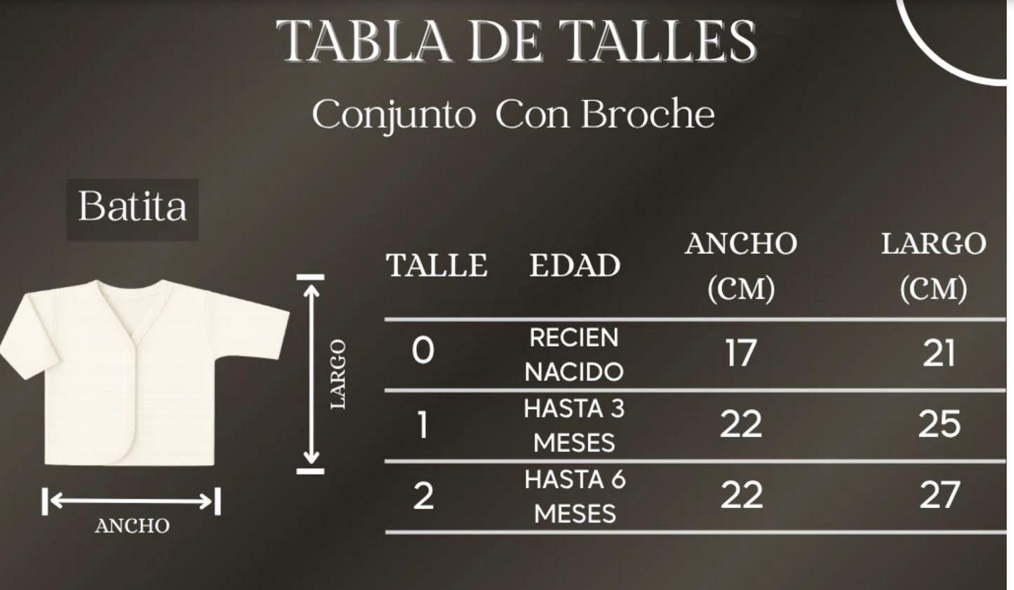 Pack x6 Juego X3 prendas Con Broche Rayado
