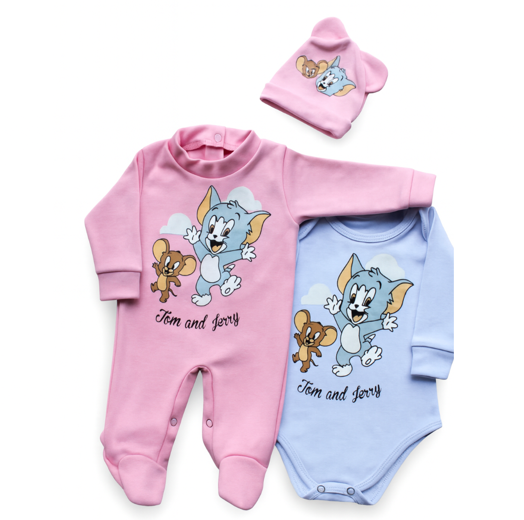 Pack X5 body, enterito y gorrito de Tom y Jerry