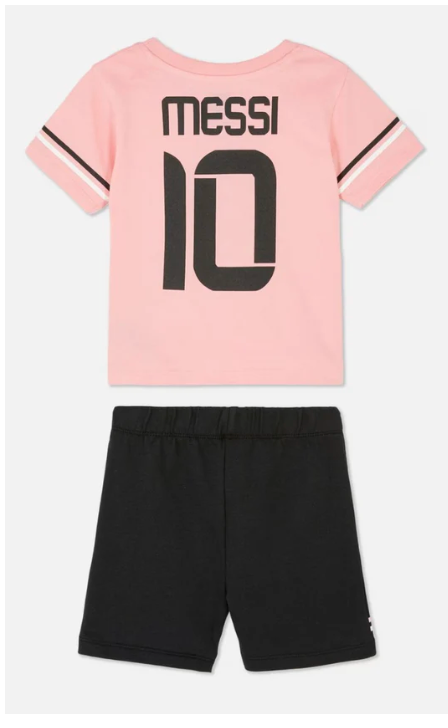Pack X3 Conjunto remera combinada y short Messi