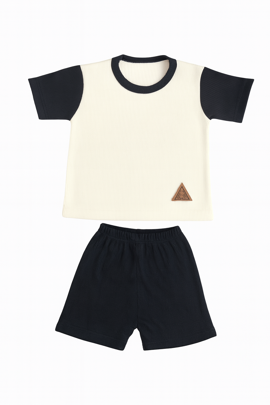 Pack X3 Conjunto remera combinada y short liso