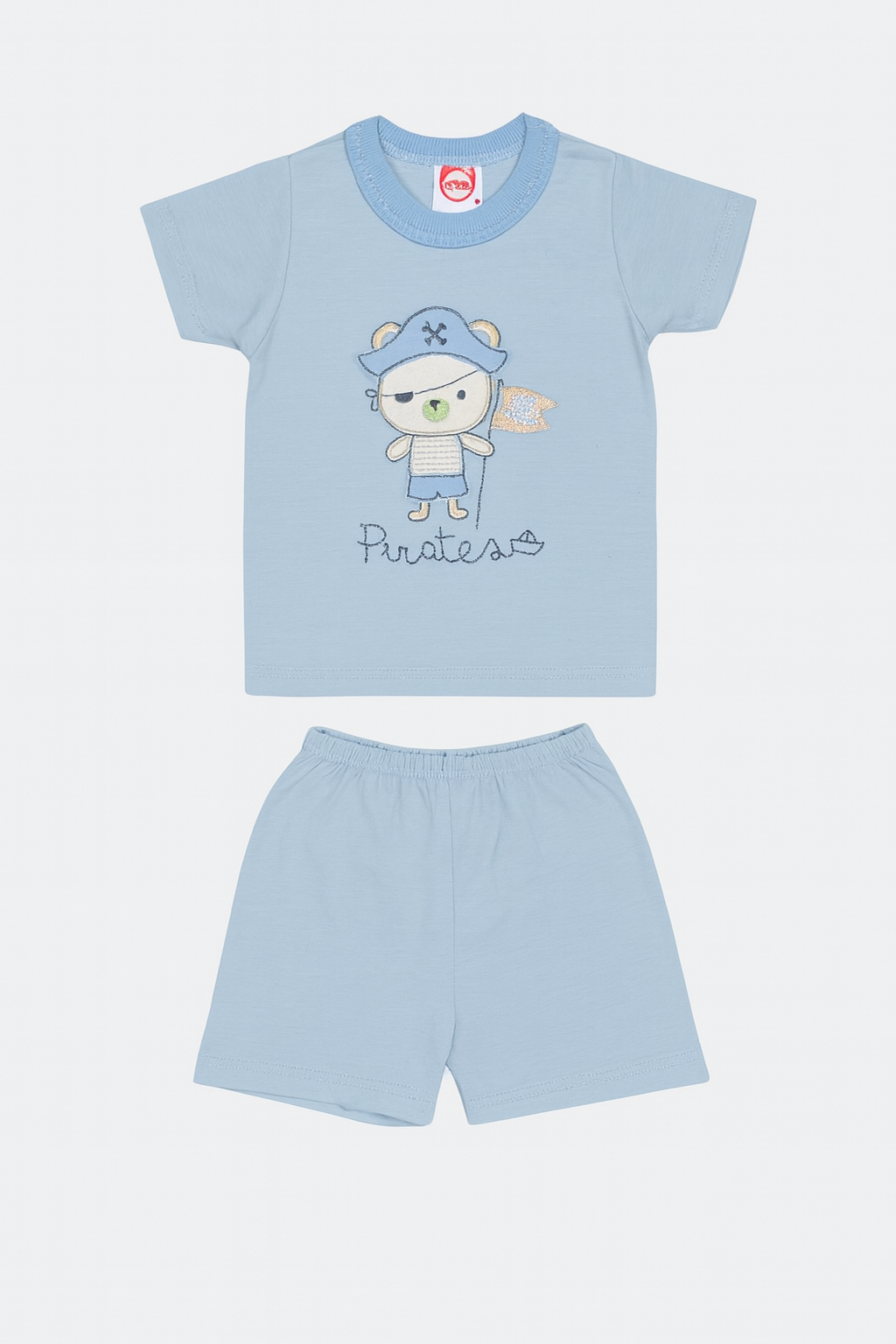 Pack X5 Conjunto remera bordada con short