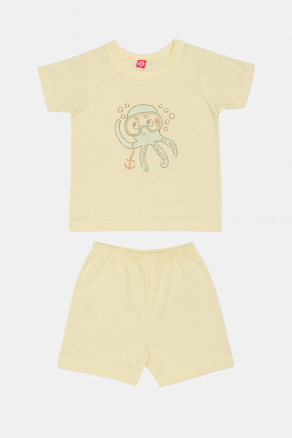 Pack X5 Conjunto remera bordada con short