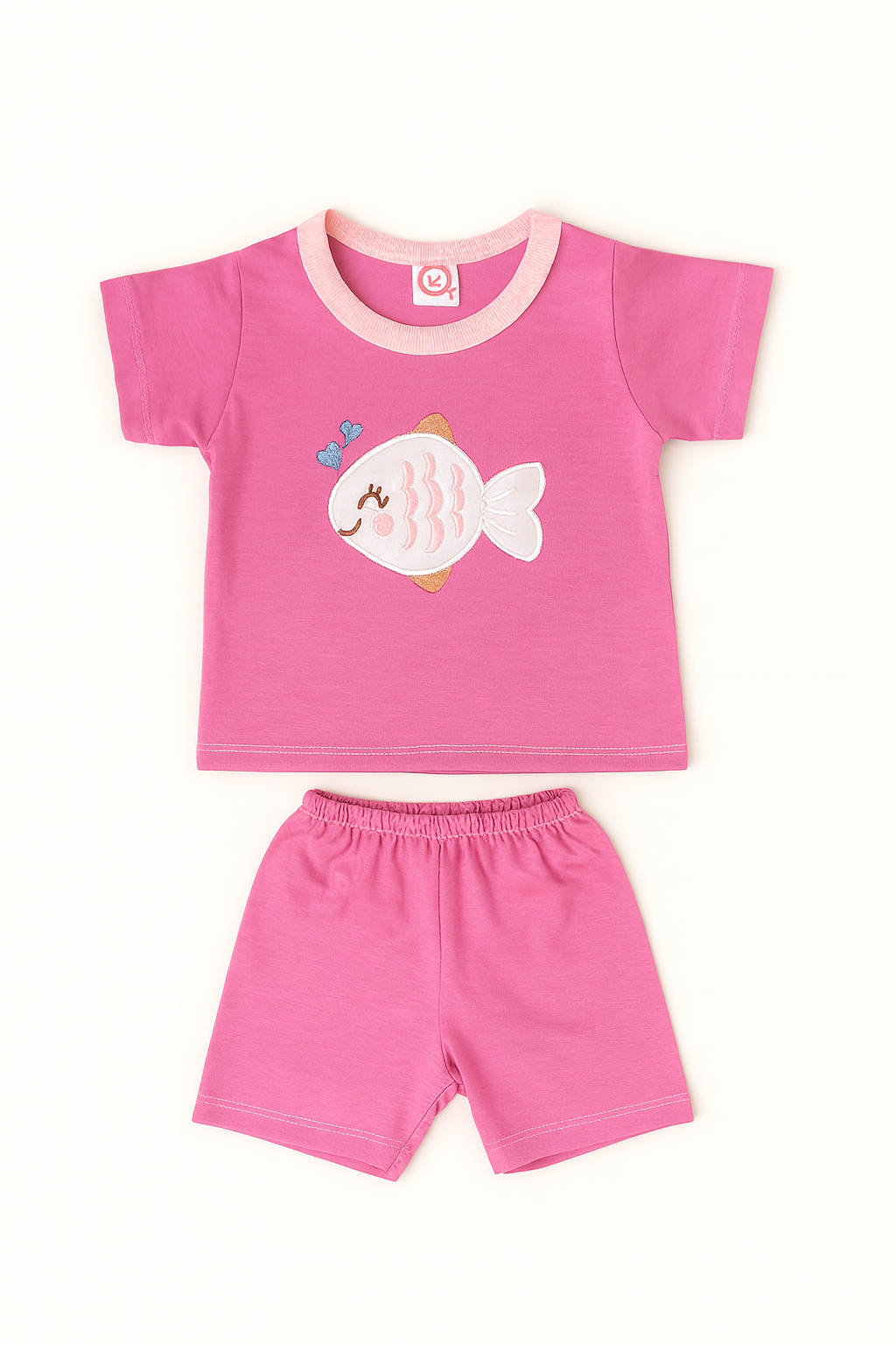 Pack X5 Conjunto remera bordada con short