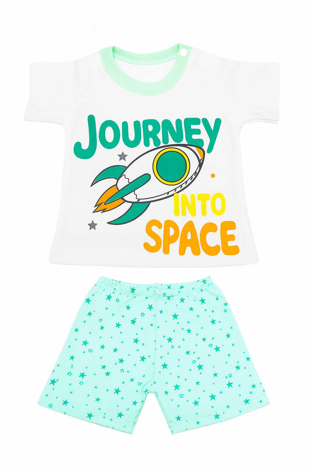 Pack X5 Conjunto remera con estampa y short estampado