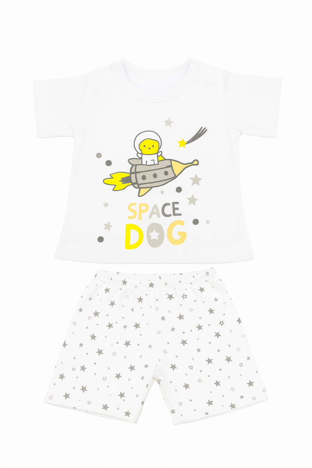 Pack X5 Conjunto remera con estampa y short estampado