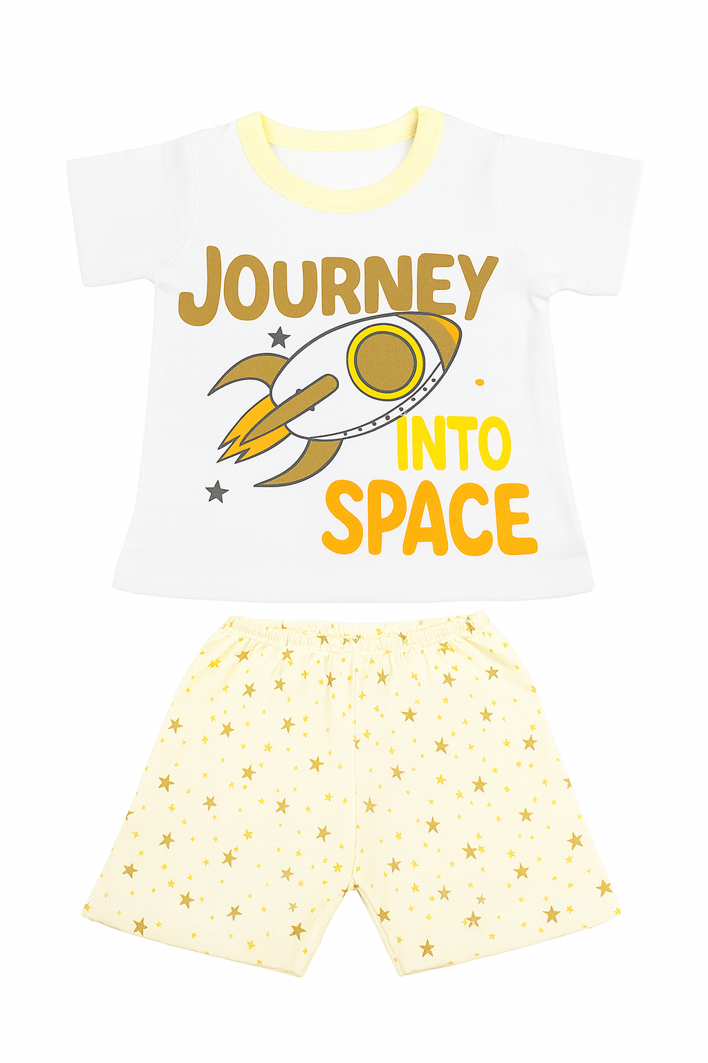 Pack X5 Conjunto remera con estampa y short estampado