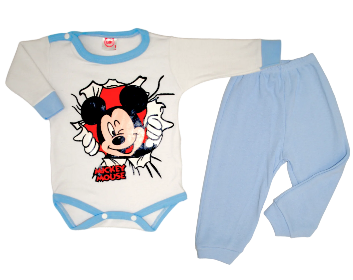 Pack X5 Conjunto de 2 Piezas Body con estampa y Pantalón sin pie