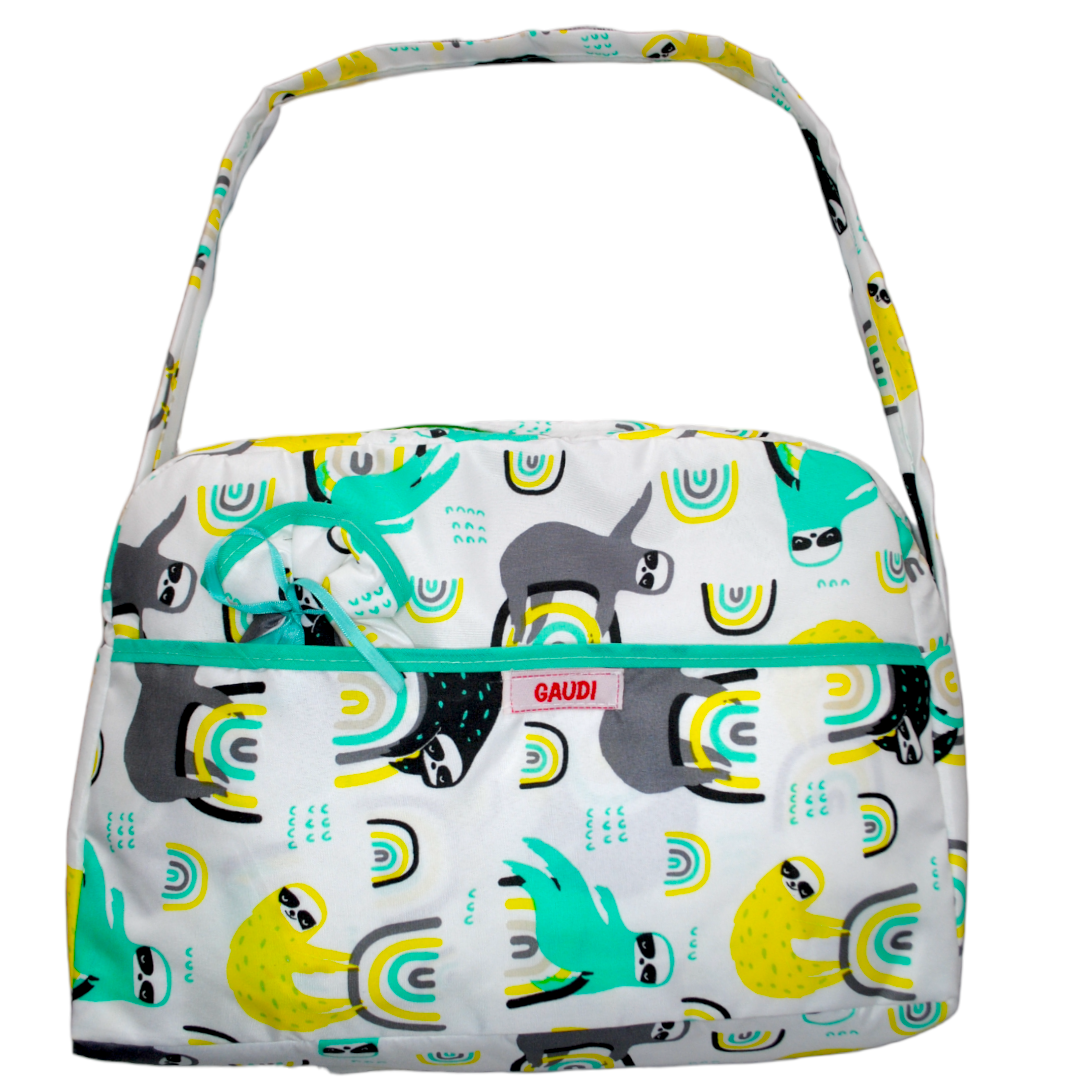 Pack x3 Bolso Estampado Con Portamamadera S/Plástico