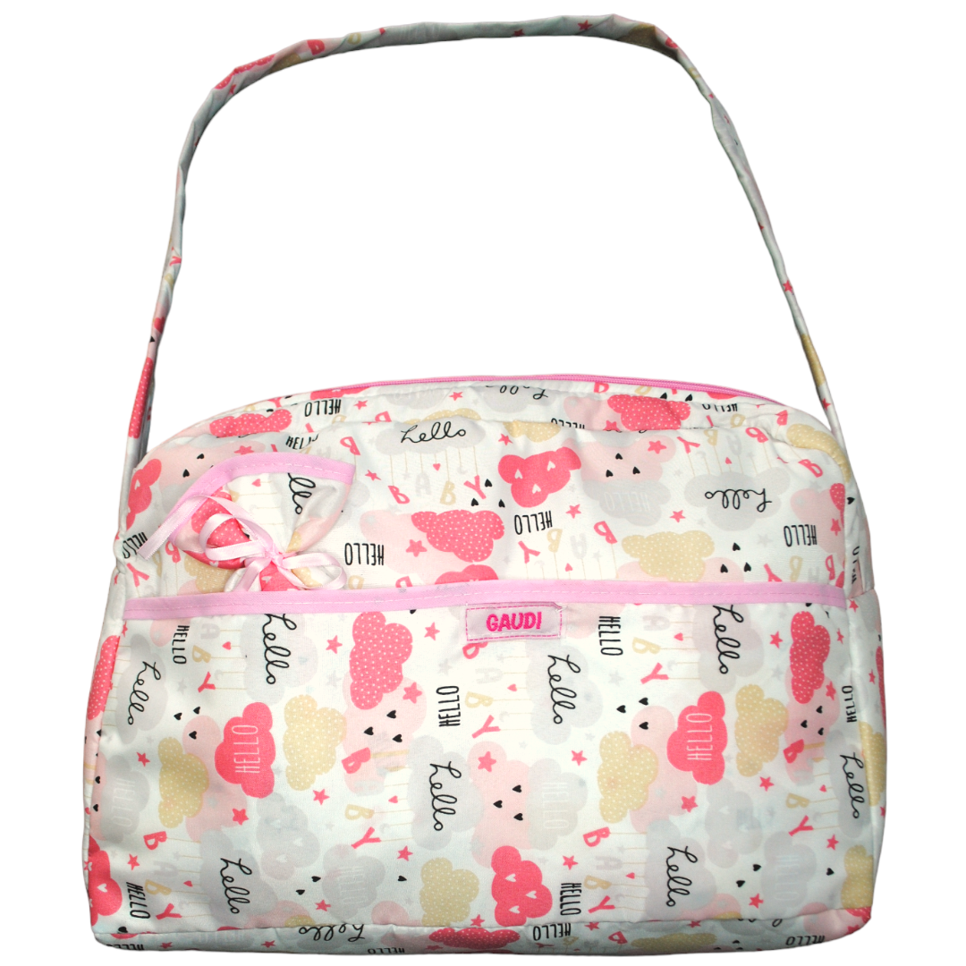 Pack x3 Bolso Estampado Con Portamamadera S/Plástico