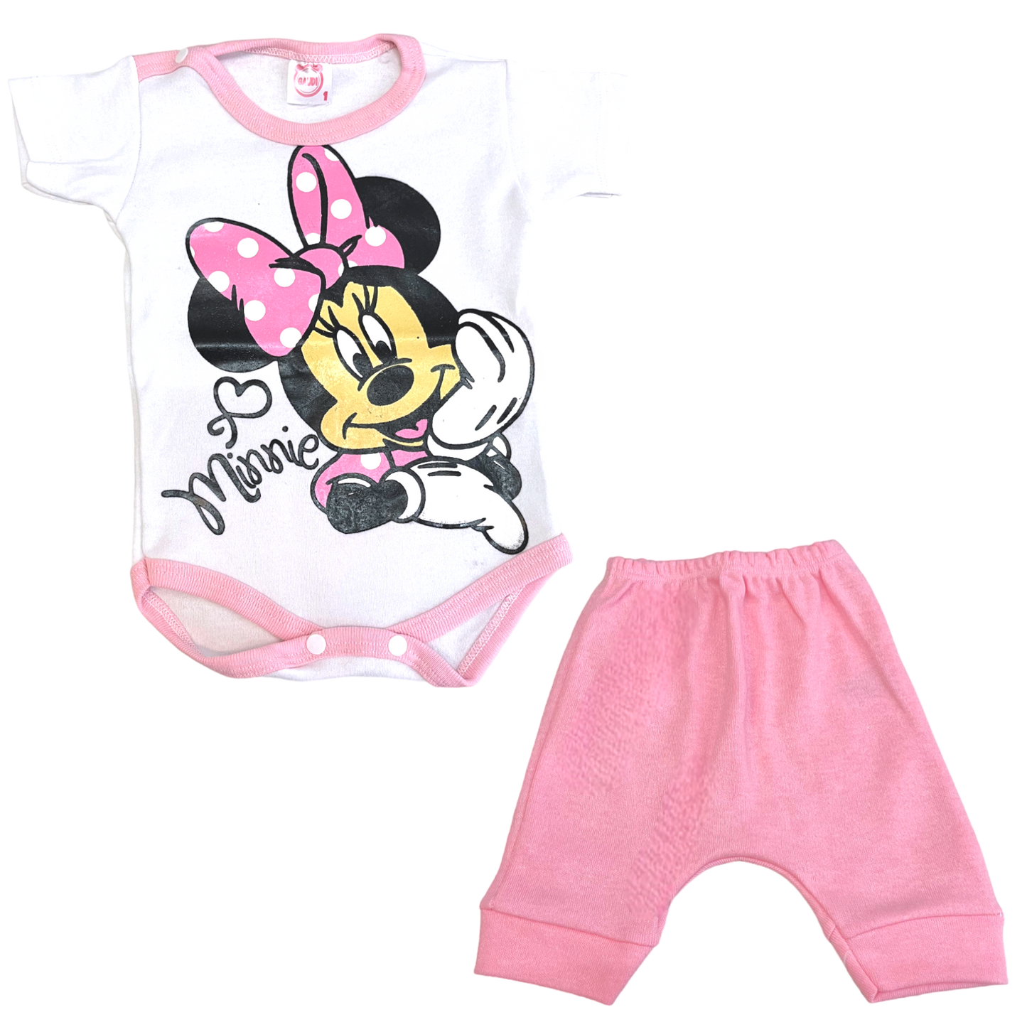 Pack X5 Conjunto Minnie Body Manga Corta Y Bombachudo