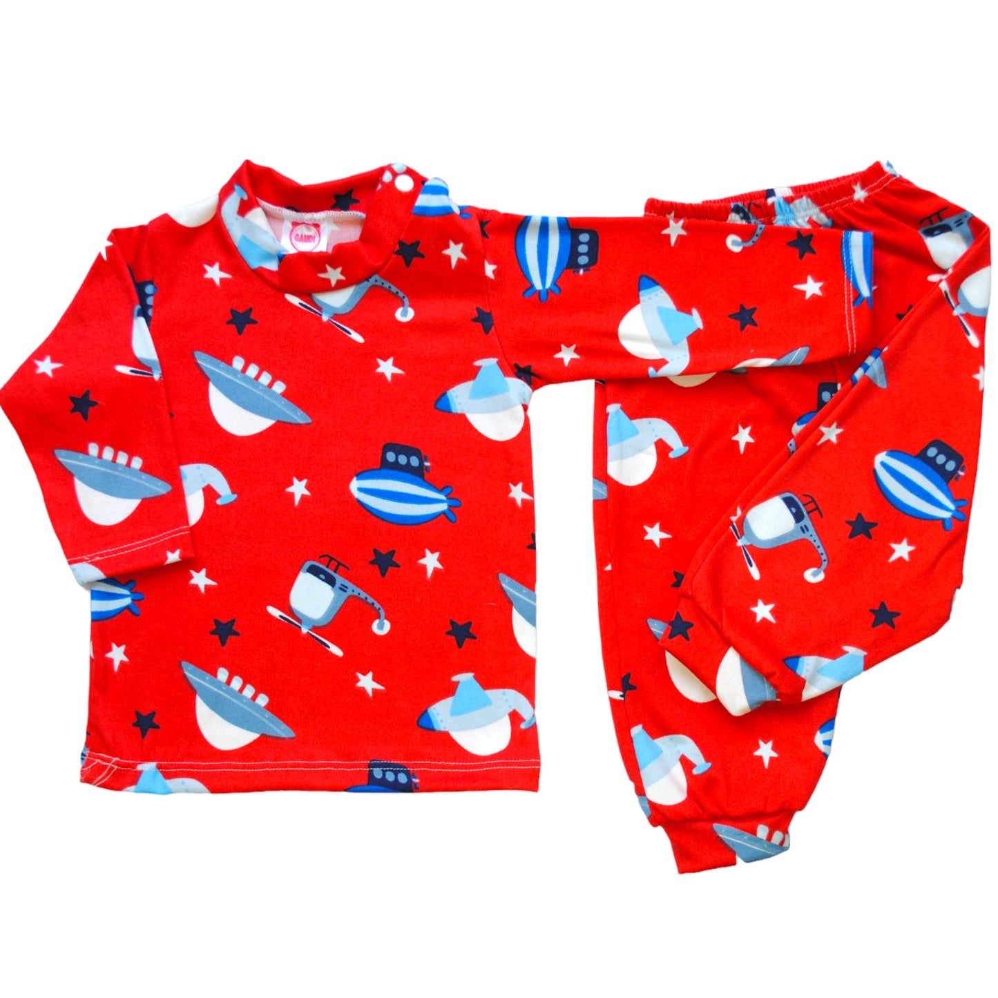 Pack X5 Conjunto Pijama estampado manga larga Ovni