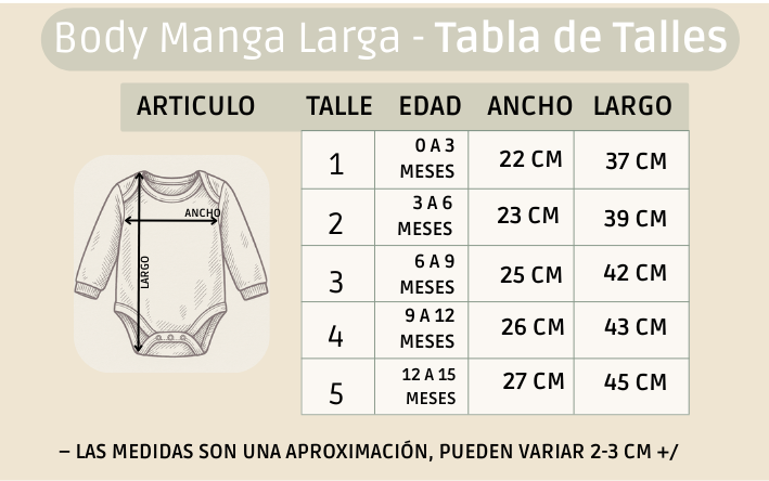 Pack X5 Body Manga Larga Converse