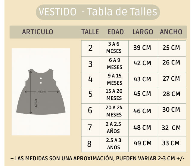 Pack X5 Vestido liso con broderie