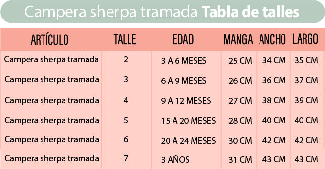 Pack X5 Campera sherpa tramada