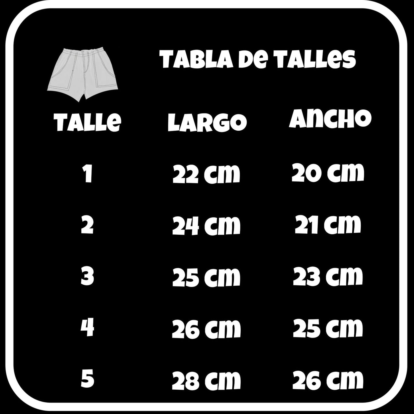 Pack X5 Short de Bengalina