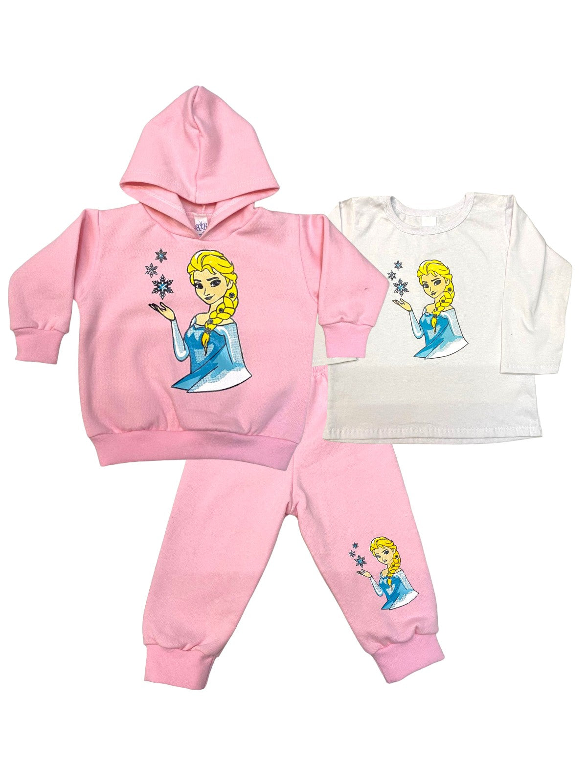Pack X5 Conjunto Disney buzo con capucha, pantalon y remera
