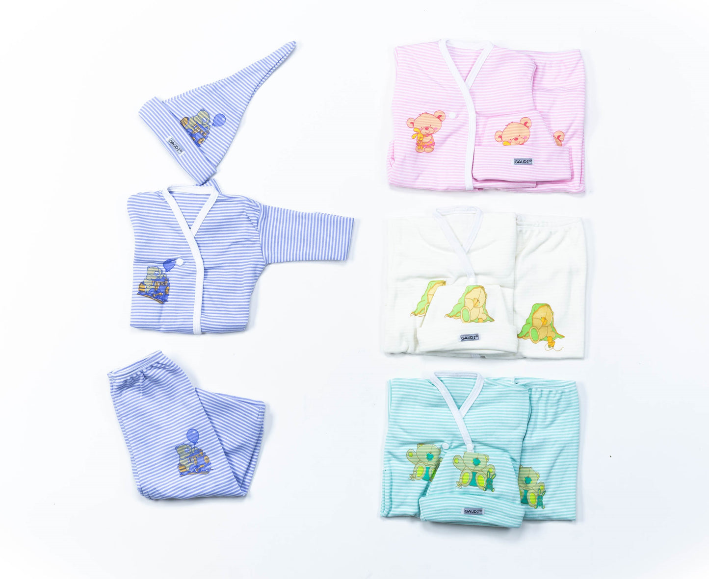 Pack x6 - 10 Conjunto con broche 3 piezas Con Estampa talle grande