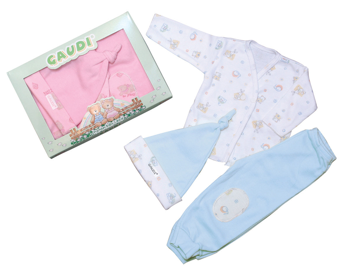 Pack X5 Conjunto Pantalon Con Puño Pitucon Bordado y gorrito
