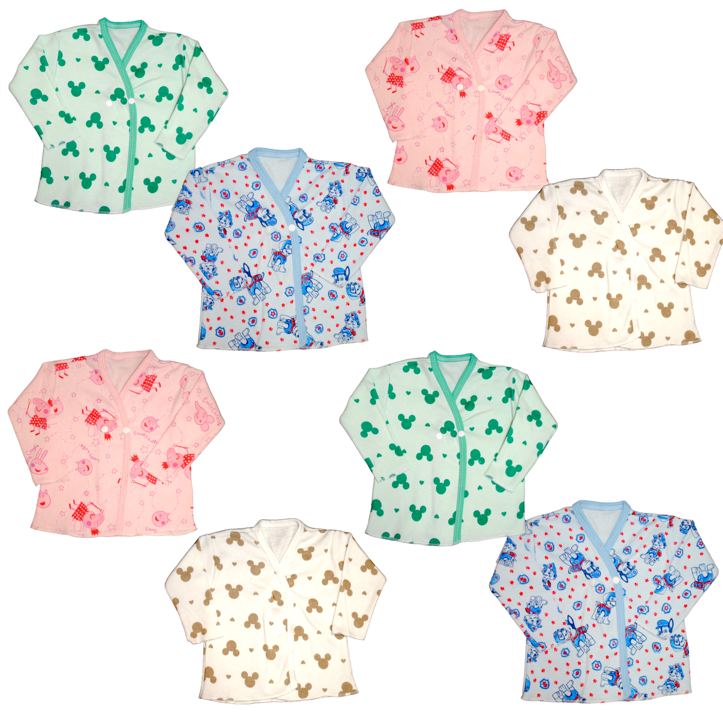 Pack X12 Batita Estampada con broche