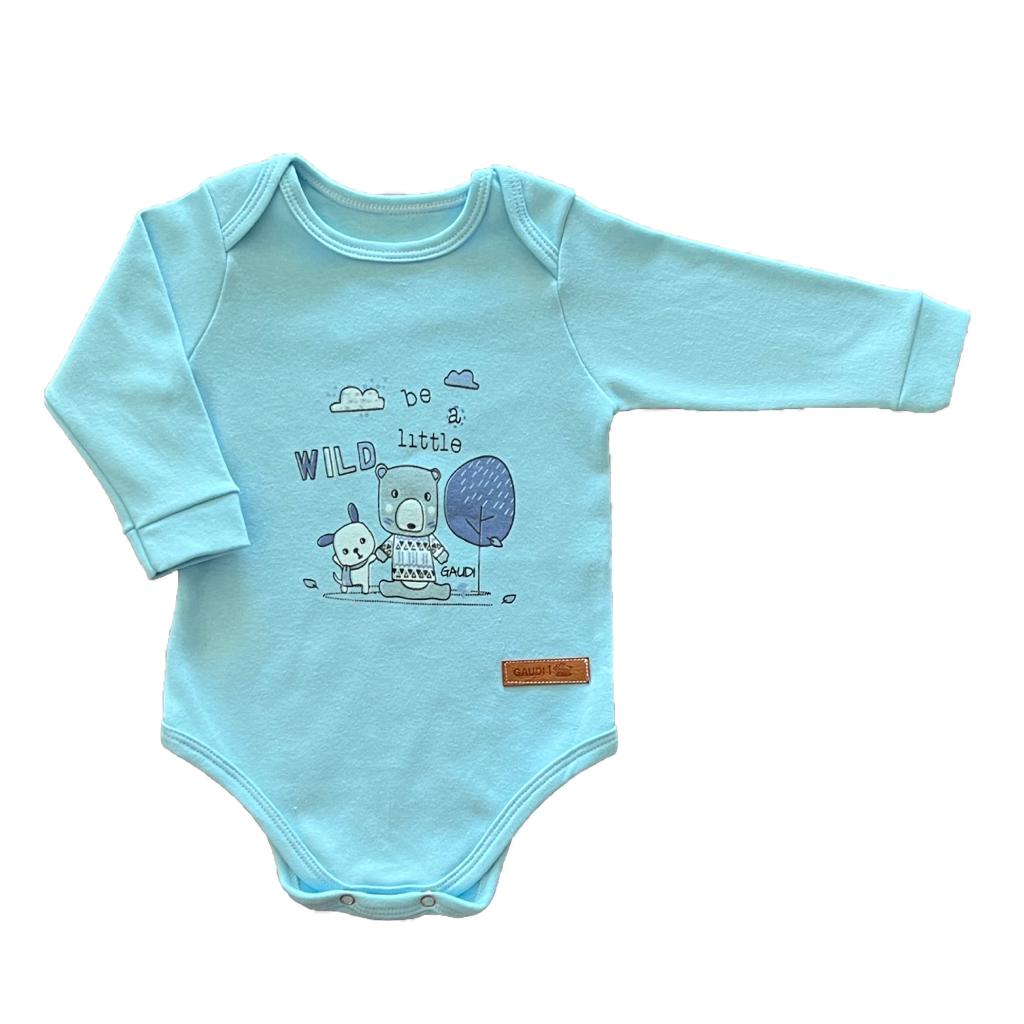 Pack X5 Body Manga Larga Pañalero con estampa