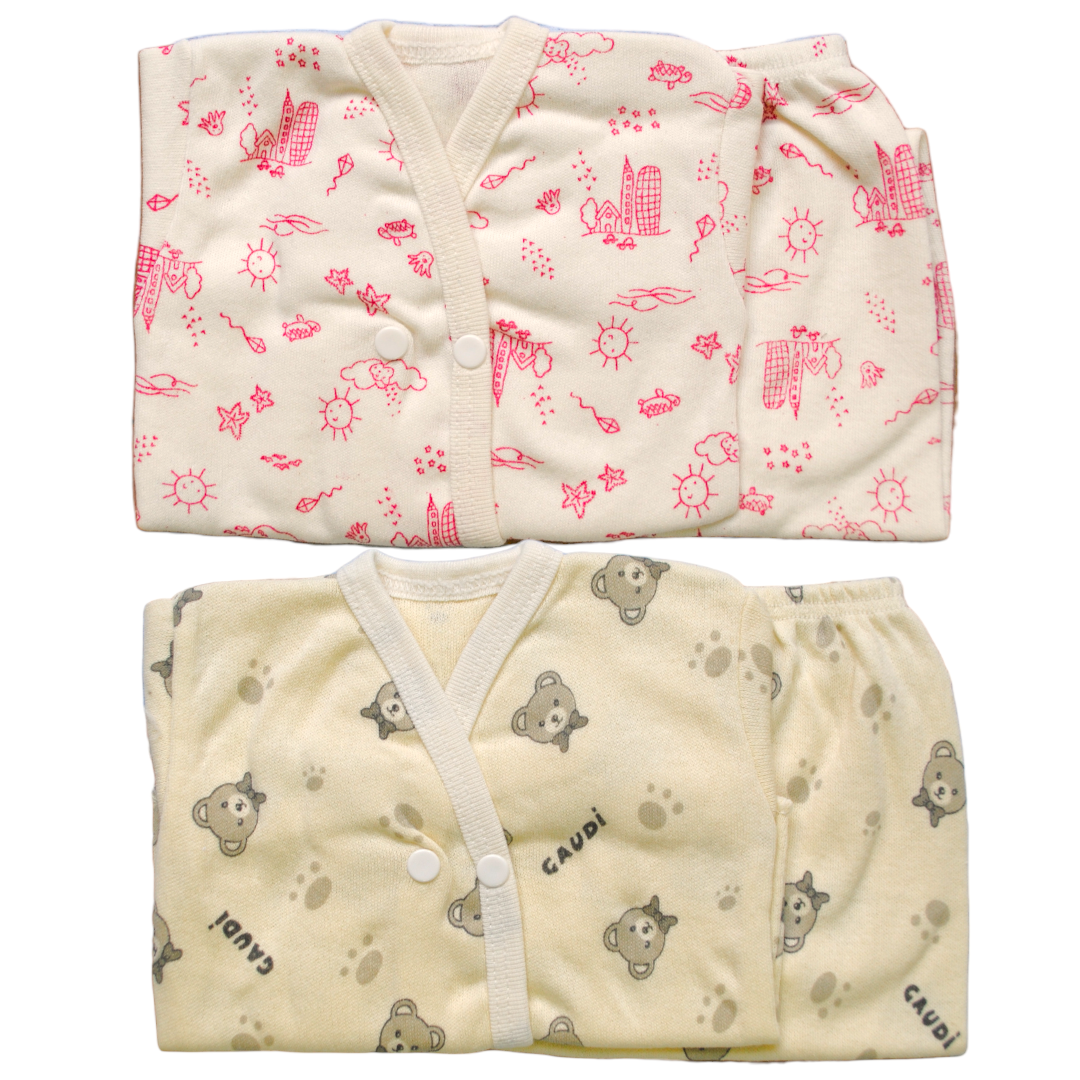 Pack x6 Conjunto con broche X2 Estampado