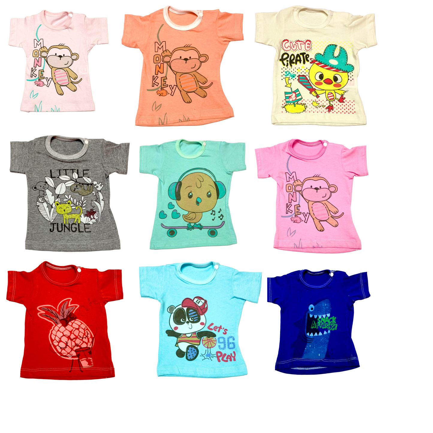 Pack X6 Remera C/Estampa