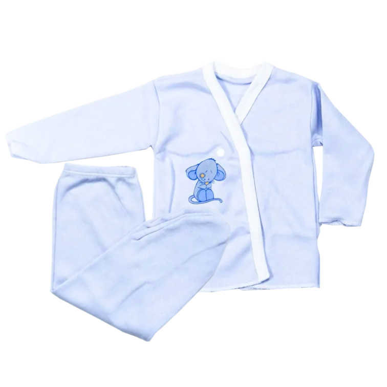 Pack x6 - 10 Conjunto 2 piezas Con Estampa y Broches