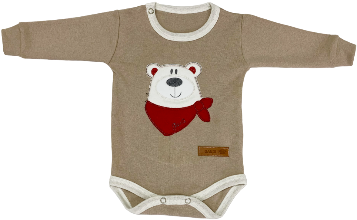 Pack X5 Body Manga Larga con Bordado