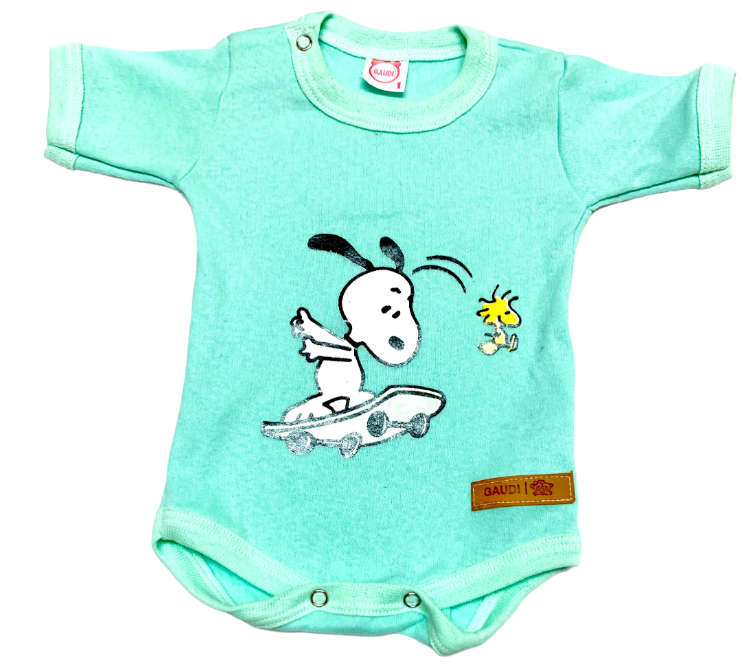 Pack X5 Body Manga Corta cuello francés Snoopy