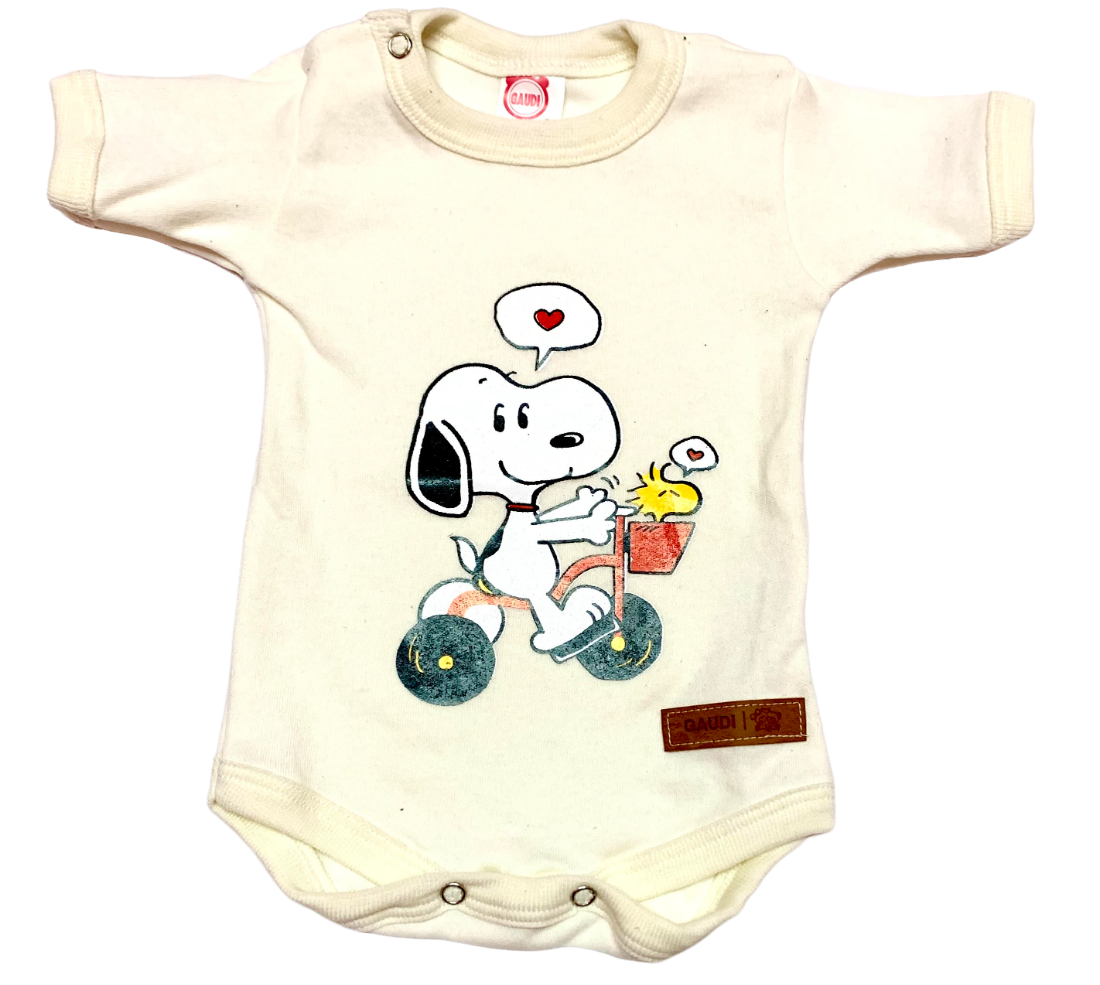 Pack X5 Body Manga Corta cuello francés Snoopy
