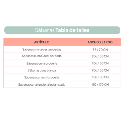 Pack x3 Sabana Cuna Funcional Bordada