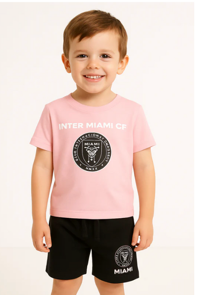 Pack X3 Conjunto remera combinada y short Messi