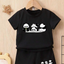 Pack X3 Conjunto remera combinada y short panda