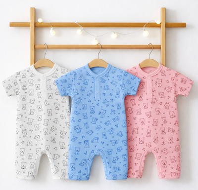 Pack X5 Enterito Manga Corta verano estampado