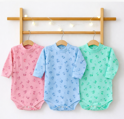 Pack X5 Body Manga Larga Estampado