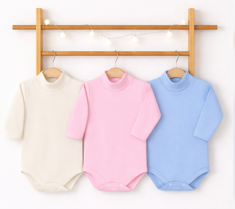 Pack X5 Body Manga Larga Color Liso