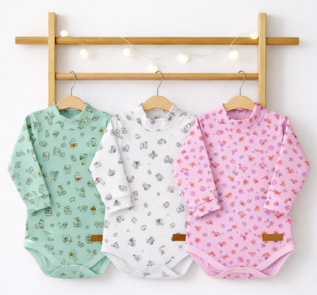 Pack X5 Body Manga Larga Estampado