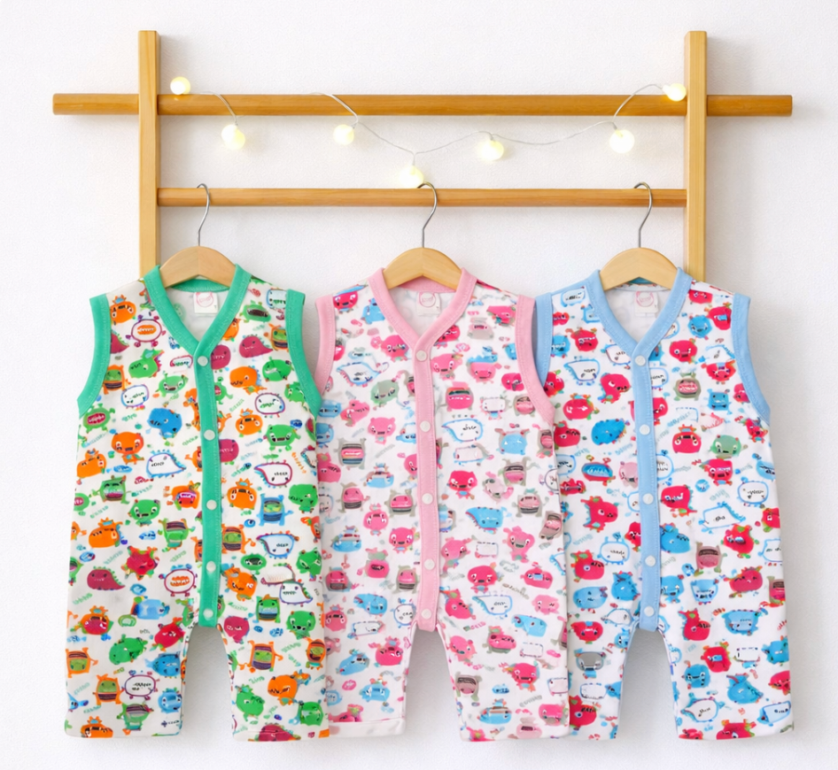 Pack X5 Enterito Musculosa estampado Monstruos