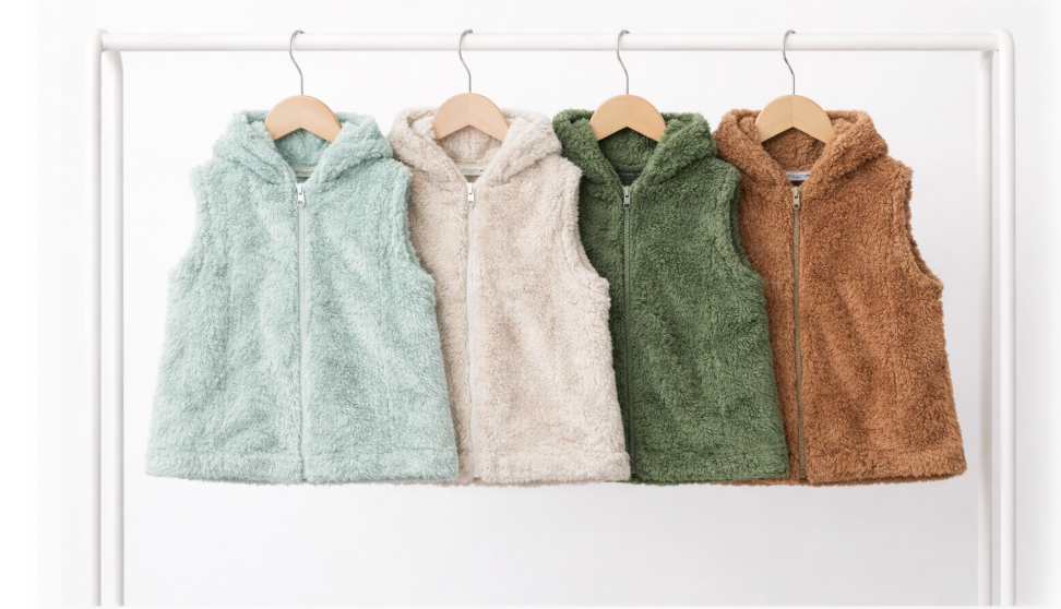 Pack X4 Chaleco tramado sherpa