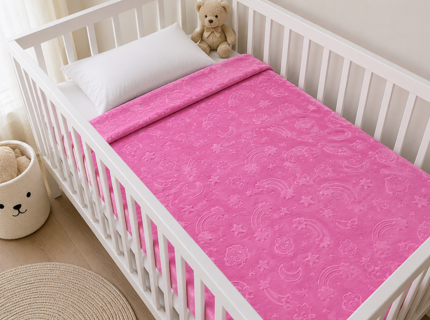 Pack X3 Frazada plush 1,55x 1 mts