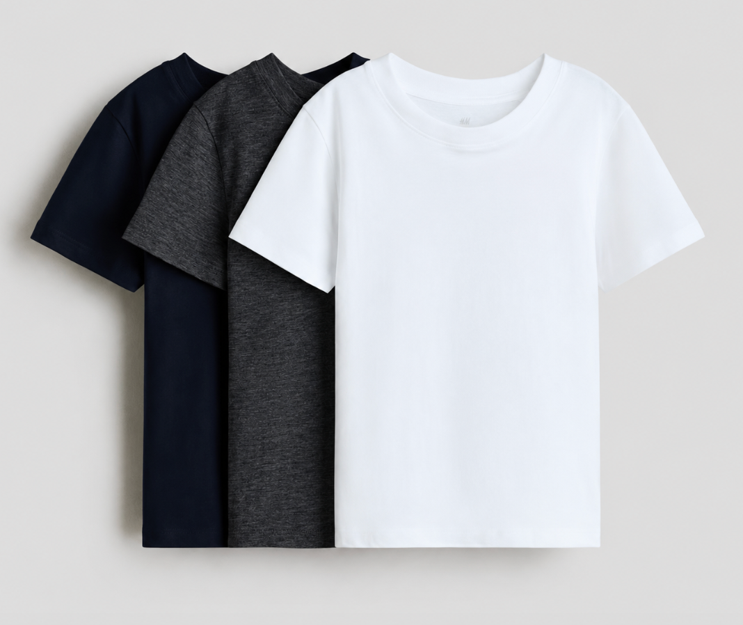 Pack X6 Remera Lisa oscuras