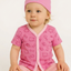 Pack x6 - 10 Conjunto de 3 piezas batita manga corta shorcito y gorrito en caja